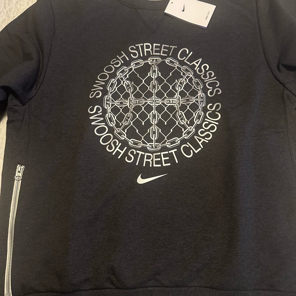 Nike Gray Swoosh Streetwear Sweatshirt